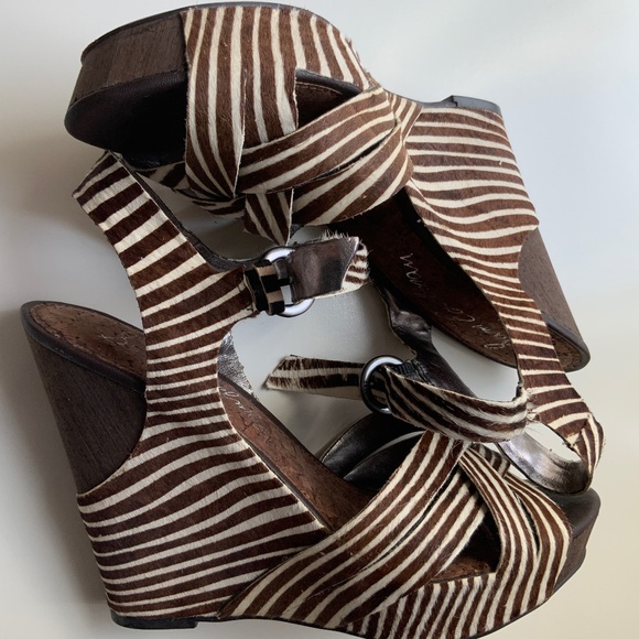 zebra platform shoes